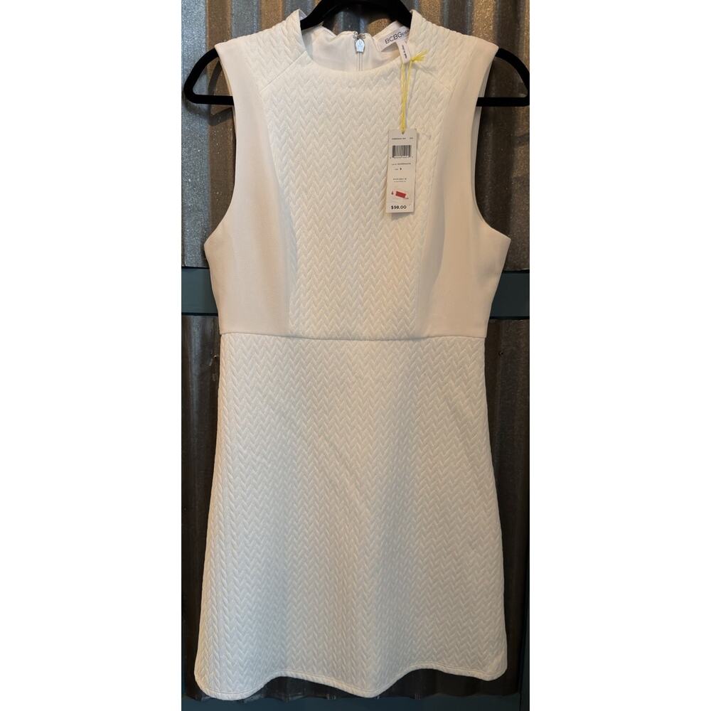 BCBG BCBGeneration Ivory Mini Dress Womens Size 8 NWT Wedding Preppy Summer